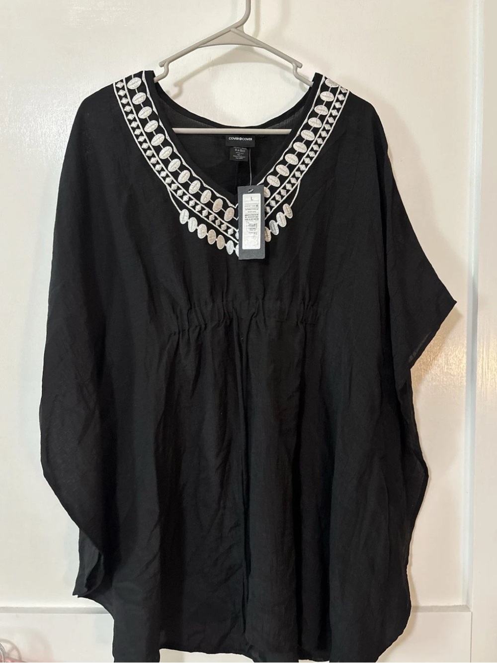 COVER2COVER Swimsuit Coverup for Women Size Large Black Coverup